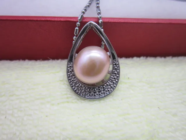 

2pc AAA++ 10-11mm real natural south sea white Purple pearl pendant