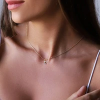 initial necklaces for womenslim shiny a z letter pendantgirls layered snake herringbone chain chic stainless steel neck collar