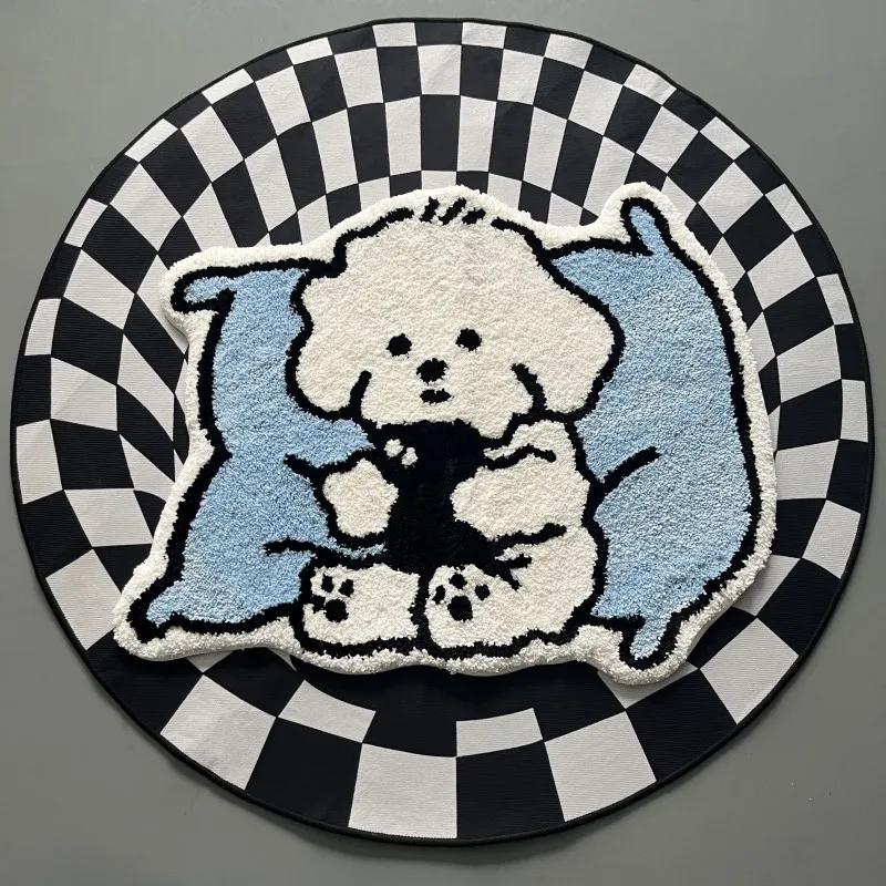 

Cartoon Dog Rugs Funny Animal Floor Mat High Quality Fluffy Irregular Carpet Fashion Small Door Mats Cute Carpets In Home Decor