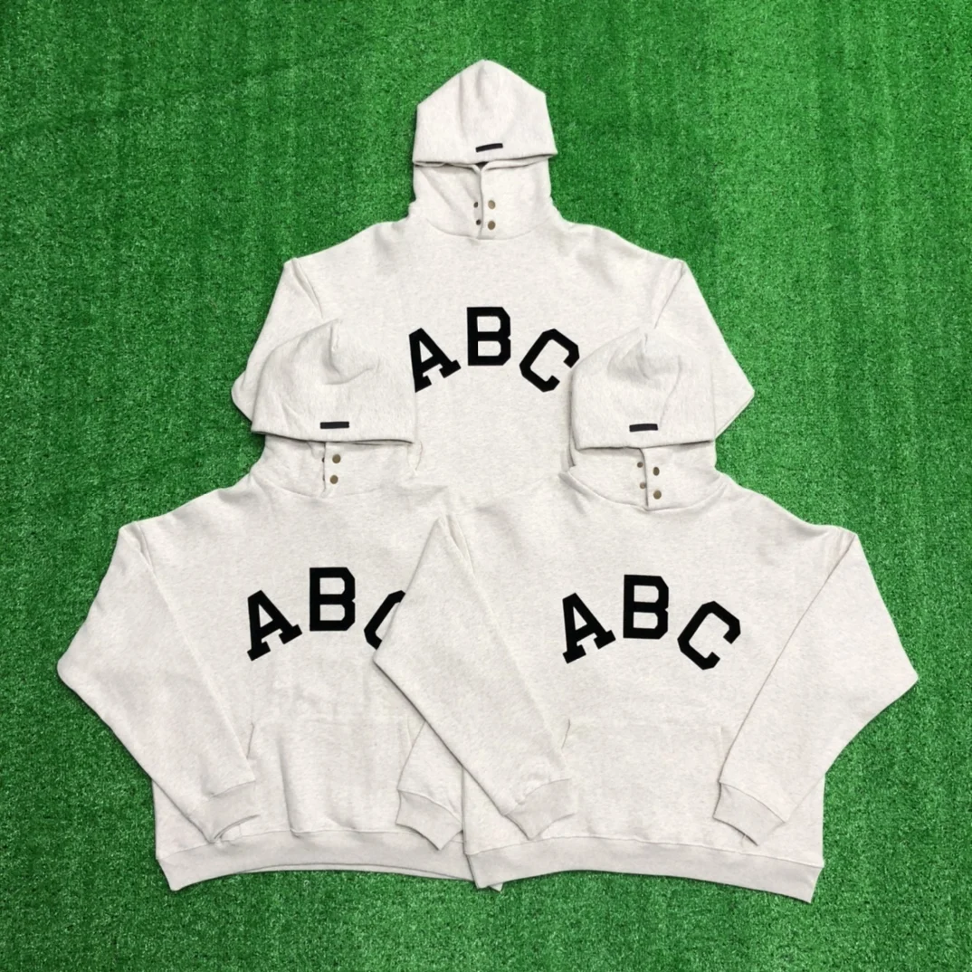 

Essentials 7th Collection Men Women ABC Print Hoodies High Quality Thick Farbic Oversize Sweatshirt Pullover Hooded Streetwear