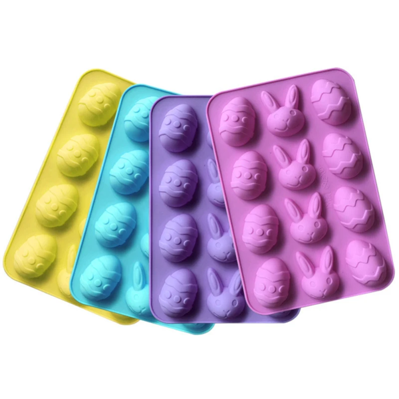

3D Пасхальный сюрприз яйцо кролик форма пищевой Шоколад силиконовая форма Сделай Сам выпечка поднос Кондитерская помадка