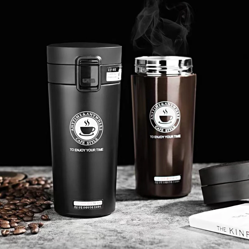 

HOT Premium Travel Coffee Mug Stainless Steel Thermos Tumbler Cups Vacuum Flask Thermo Water Bottle Tea Mug Thermocup Bottle