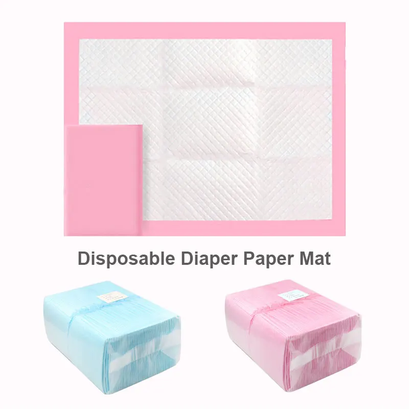 Almohadilla desechable para lactancia de bebé, alfombrilla de papel para pañales, absorbente, impermeable, para cambiador de pañales, 20/50/100 piezas