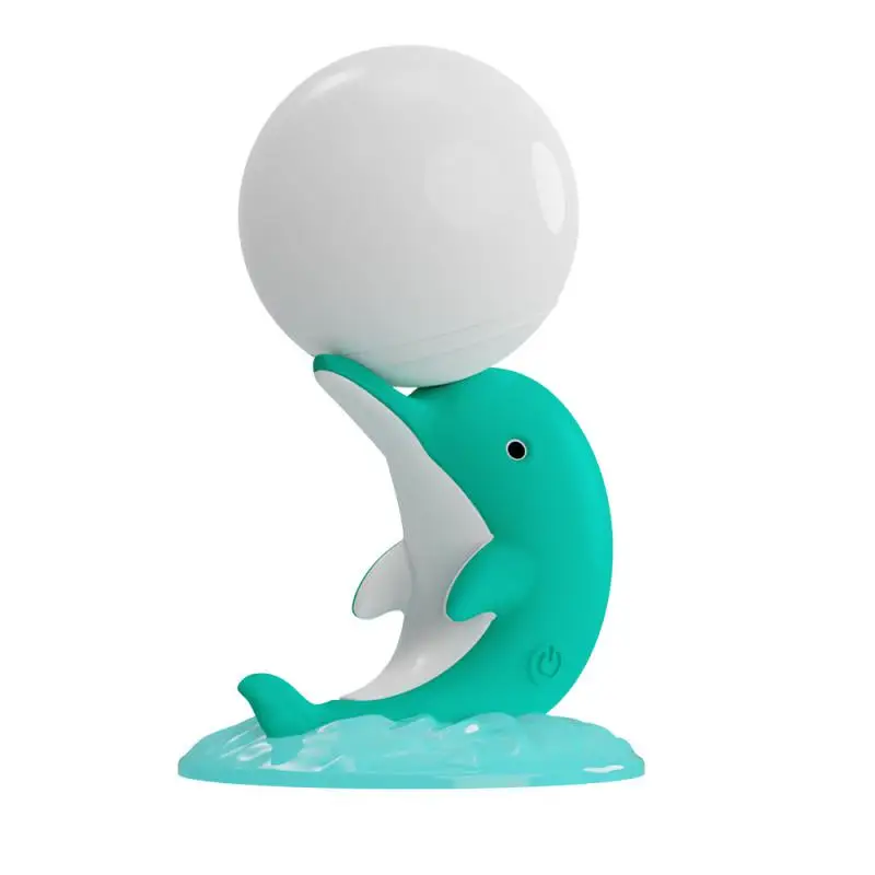 

Led Night Light Dolphin Bedroom Silicone Cute With Sleeping Atmosphere Descoration Lamps Bedside Light Colorful For Child Gift
