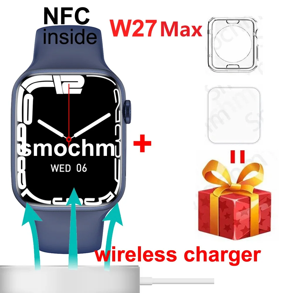 Водонепроницаемые Смарт-часы Smochm IWO14 W27Pro W27 максимальное расстояние 45 мм NFC -