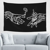 mandala tapestry white black sun and moon wall hanging gossip tapestries hippie tarot rugs dorm decor blanket 95x73cm