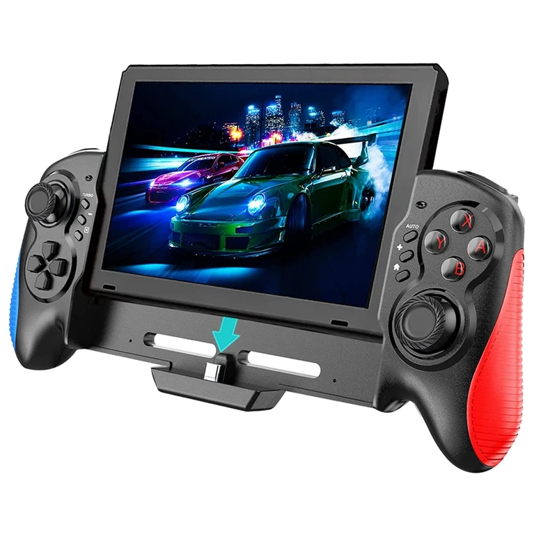 

Handle Game Controller For Nintendo Switch/OLED,One-Piece Joypad Ergonomic Design With 6-Axis Gyro Dual Motor Vibration