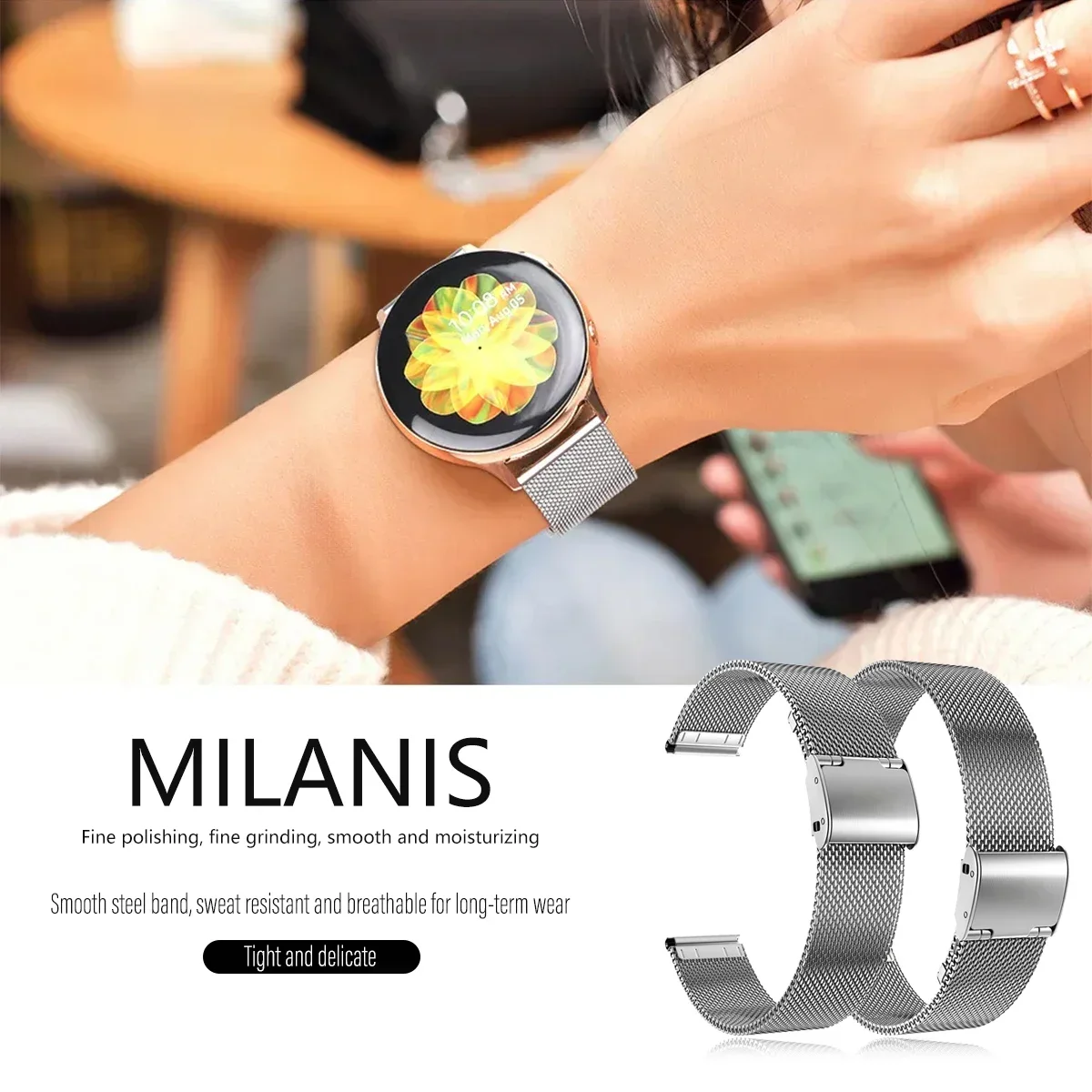 Ремешок из нержавеющей стали для Samsung Galaxy Watch 6 5 4 40 мм 44 Active 2 браслет Huawei GT4 Ultimate 22 18