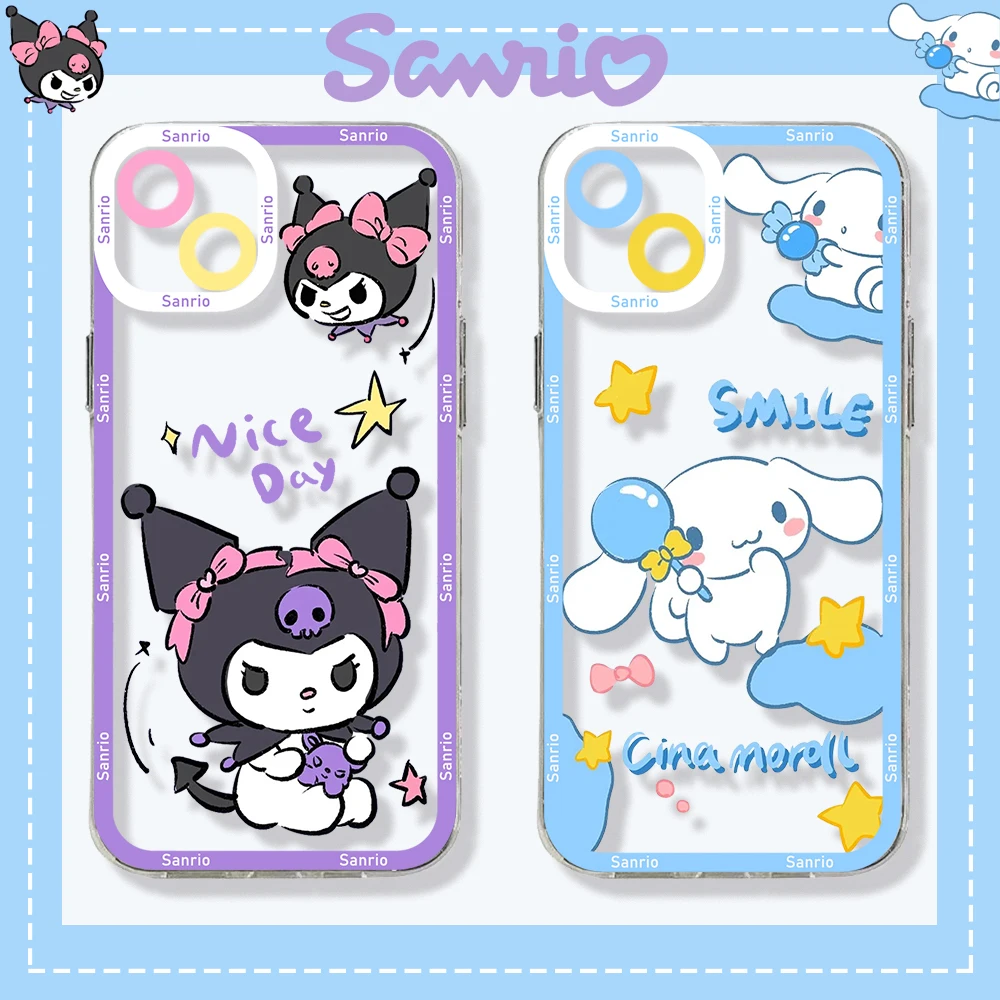 

Sanrio Kuromi Cinnamoroll Clear Phone Case for Xiaomi Mi 13 12 11 10 Lite 11i 12S Poco M3 M4 F3 MIX 3 4 Pro Ultra 5G 4G Cover