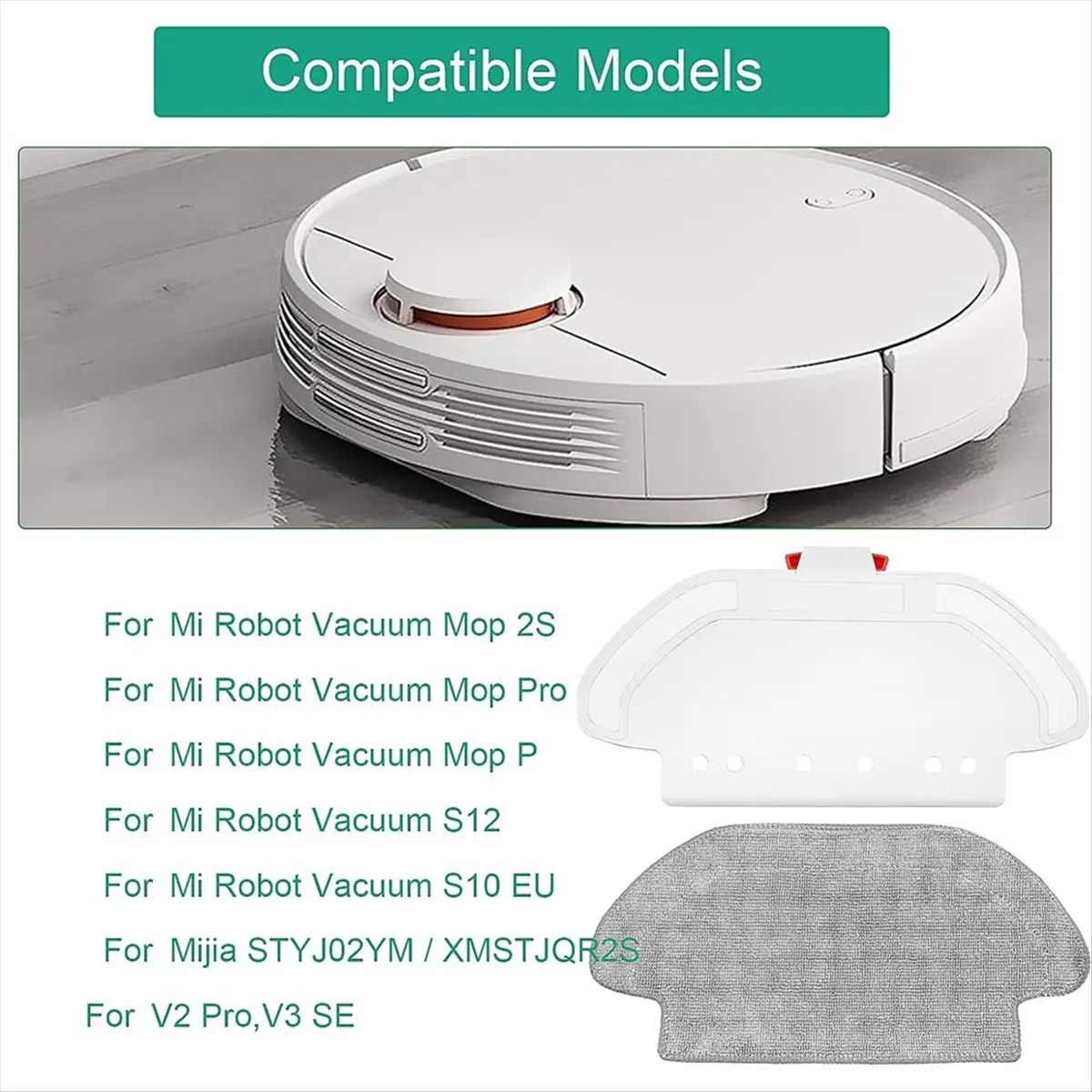 Фото 【ABJZ】 Держатель для салфеток для Mi Robot Vacuum Mop 2S, Mop Pro, Mop P, S12, S10 EU, STYJ02YM, V2 Pro, V3 SE №3