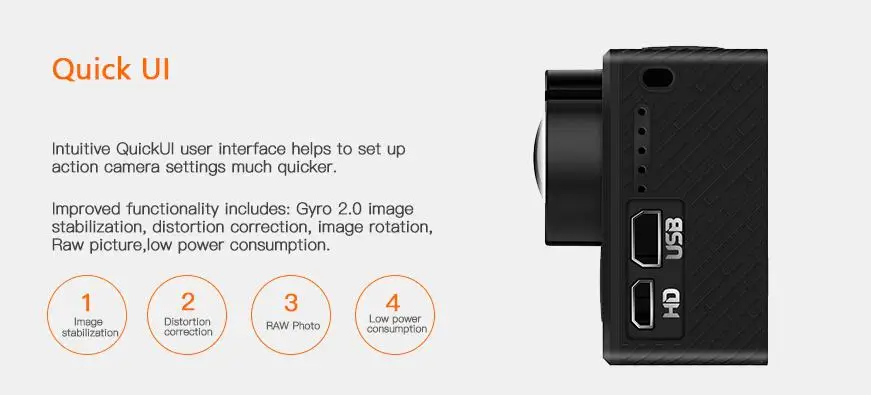 Экшн-камера Hawkeye Firefly 8SE со сенсорным экраном, разрешением 4K 30 кадров в секунду, углом обзора 170 градусов, функцией Bluetooth, FPV и спортивной камерой.