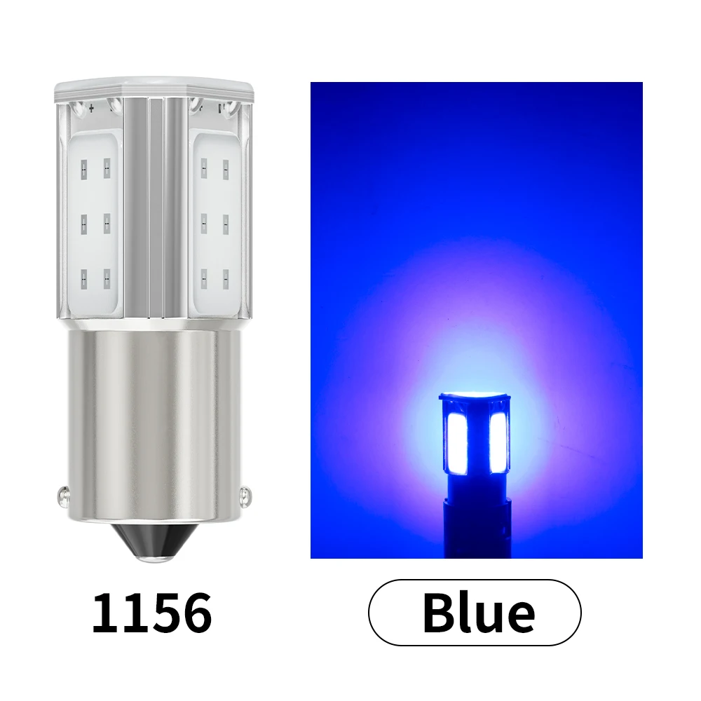 

2 шт. 1156 BA15S P21W 1157 BAY15D P21/5W светодиодные лампы COB для автоматических задних стоп-сигналов указателя поворота 6000K Белый Красный Желтый 12 В