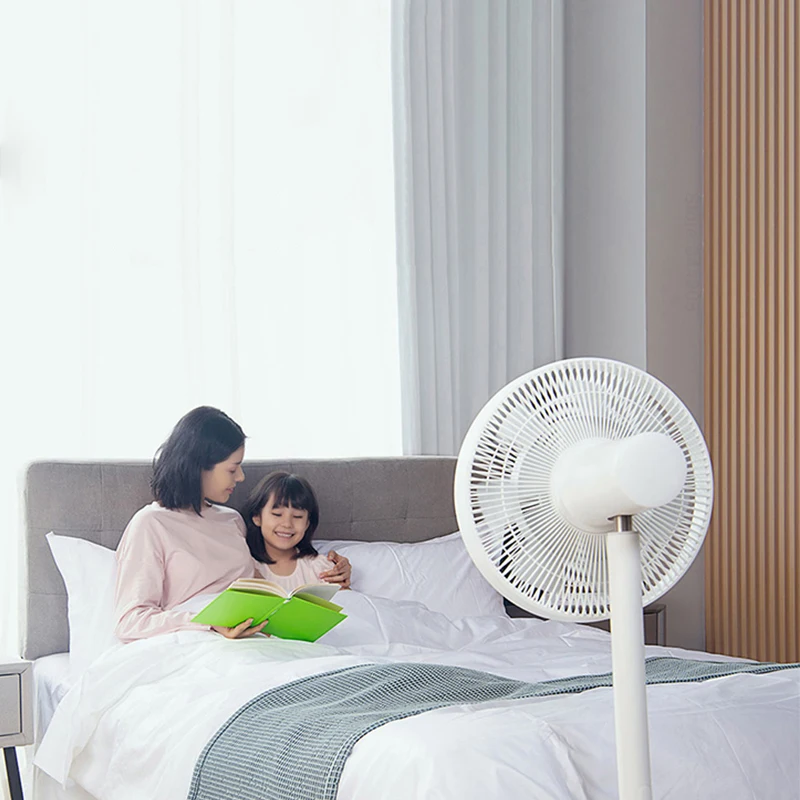 Вентилятор напольный электрический XIAOMI MIJIA Smart Standing DC Frequency Conversion Fans 2/2Pro c 12 лопастями и дальностью подачи воздуха до 14 м.