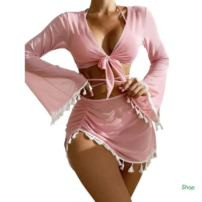 

L5YC женский купальник, рубашка и шорты, бикини, купальники с высоким вырезом, купальник-бикини, накидка, купальник, халтер, бикини