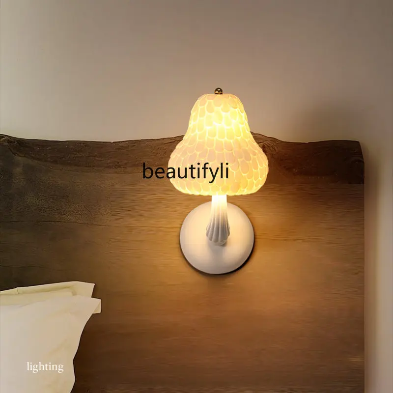 

zq Wall Lamp Bedroom Children's Room Bedside Lamp Stair Light Retro Art Decoration Wall Lamp