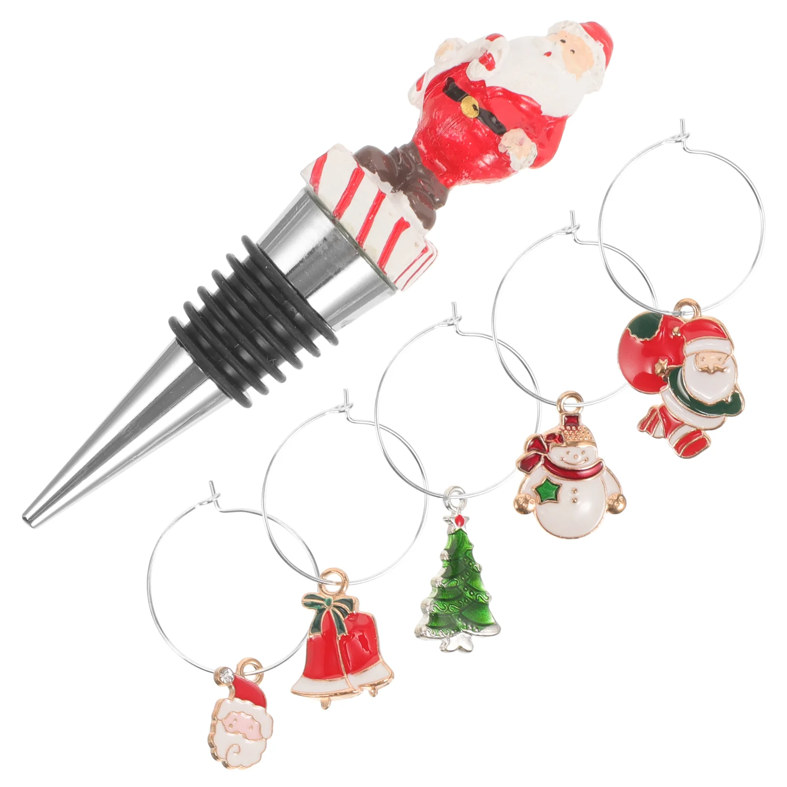 

1 Set Stoppers Xmas Charms Bottle Stopper Bottles Resealable Stoppers