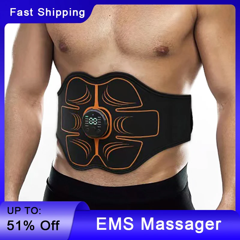 

Muscle Stimulator Body Slimming Belt Electric Abdominal Trainer Toner Weight Loss Abs Bodybuilding EMS Fitness Belt Unisex