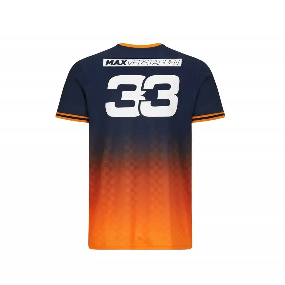 Red Color Bull Racing T-shirt 2022 Formula One Motorsport Team Jersey Short Sleeve Clothing Orange Summer enlarge
