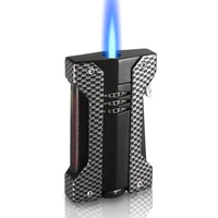 galiner carbon fiber cigar lighter luxury butane gas torch 1 jet smoking lighters for cigar lighting tool
