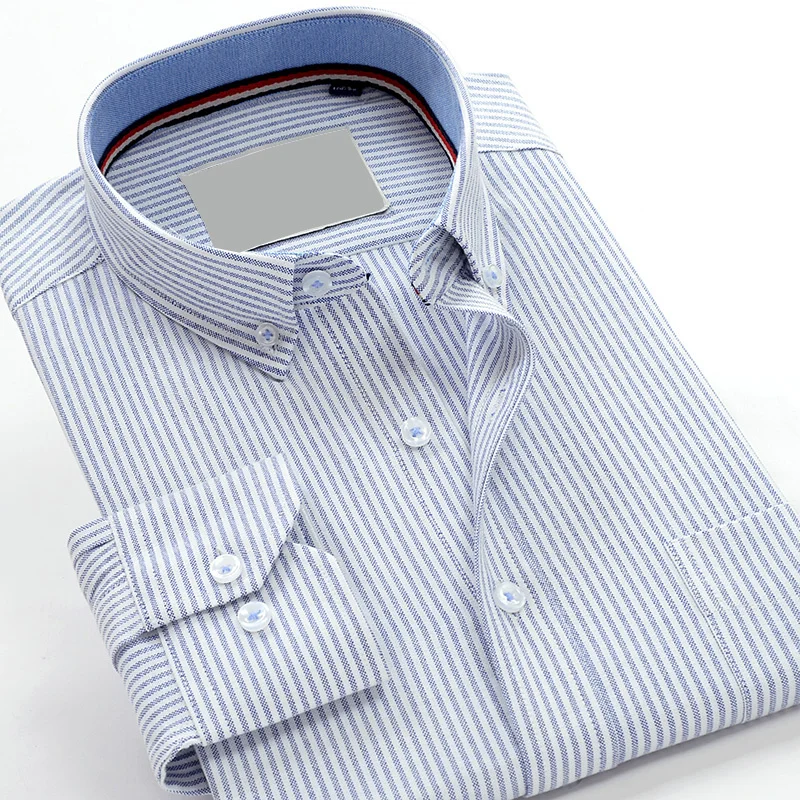 

new arrival Oxford Mens cotton high quality Mens Striped shirts long sleeve super large fashion plus size XXL-6XL 7XL8XL9XL10XL