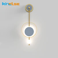 modern luxury bedroom led wall lamp golden creative living room background decor aisle lamp bedside indoor wall sconce light