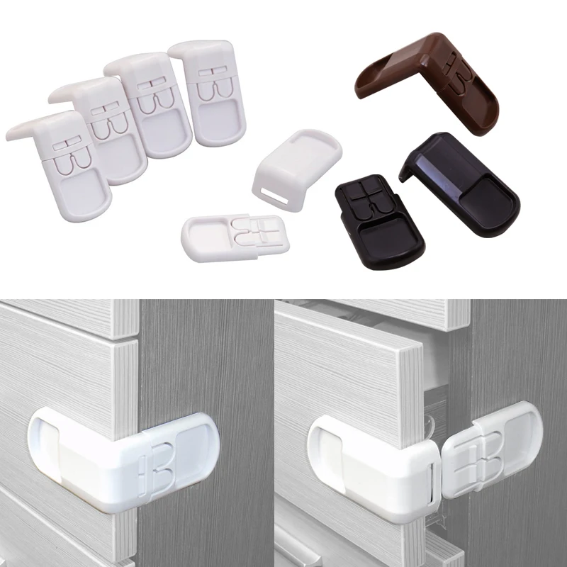 

5Pcs/Lot Plastic Baby Safety Protection From Children In Cabinets Boxes Lock Drawer Door Security Product