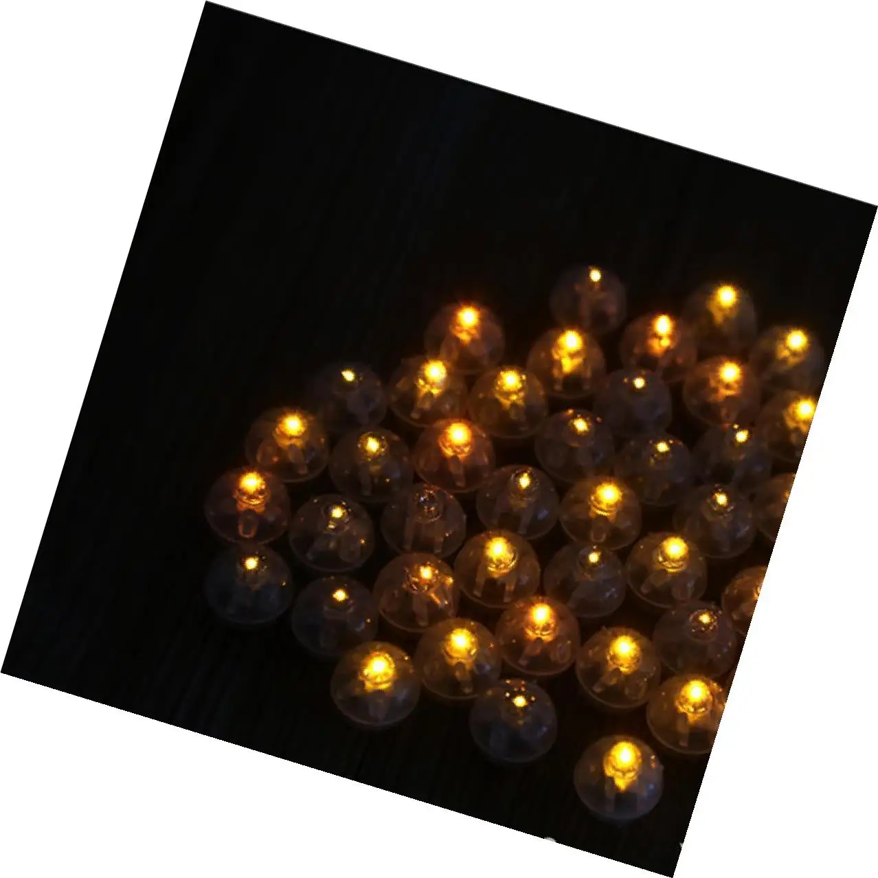 

50x Mini LED Balloon Lamp Night Light Christmas Party Birthday Decor Yellow