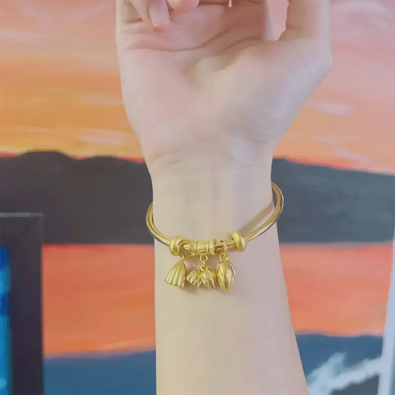 ANGLANG оригинальный браслет в старинном стиле аллювиальное золото два шихуаня