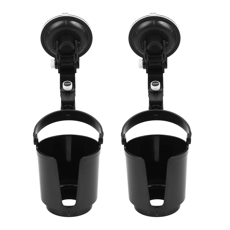 

2X Car Auto Black 9.5Cm Drink Can Cup Bottle Adjustable Holder Bracket