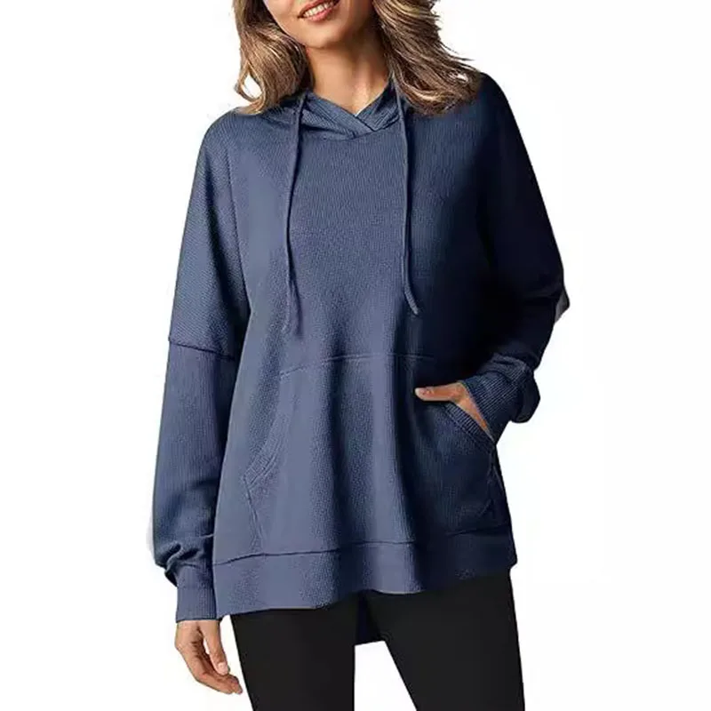 Осенне-зимние модные новые толстовки с капюшоном для женщин повседневные