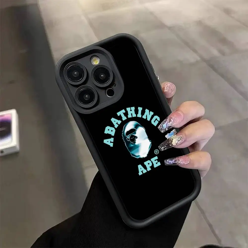 Чехол B-BAPE-s Ape для iPhone 17 16 15 14 13 12 11 Pro Max Plus, силиконовый, противоударный (art.: 3920db79d95fd) - 3920db79d95fd