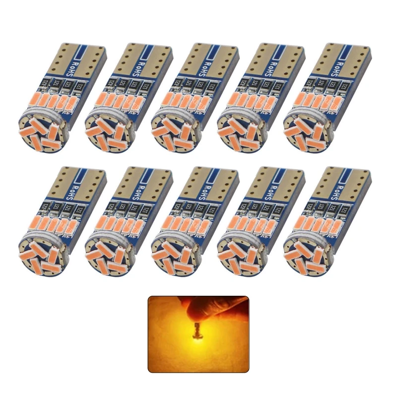 10 шт. T10 4014 15SMD Автомобильная приборная панель светодиодная клиновая боковая