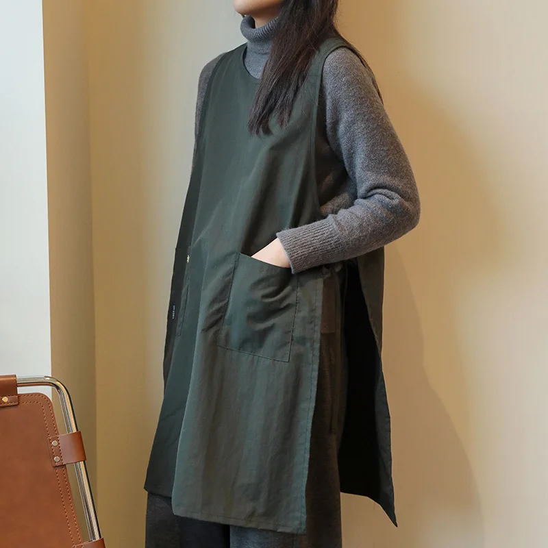 Водонепроницаемый кухонный фартук с карманами