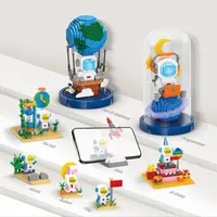 Space Astronauts Creative Series Idea Microparticle Building Blocks Toys DIY Model Garden Children Birthday Gifts MOC Universe