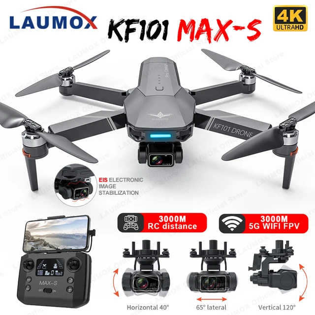 LAUMOX KF101 MAX-S GPS Drone 4K Professional EIS Camera Anti-Shake 3-Axis Gimbal 5G Wifi Brushless Motor RC Foldable Quadcopter 1