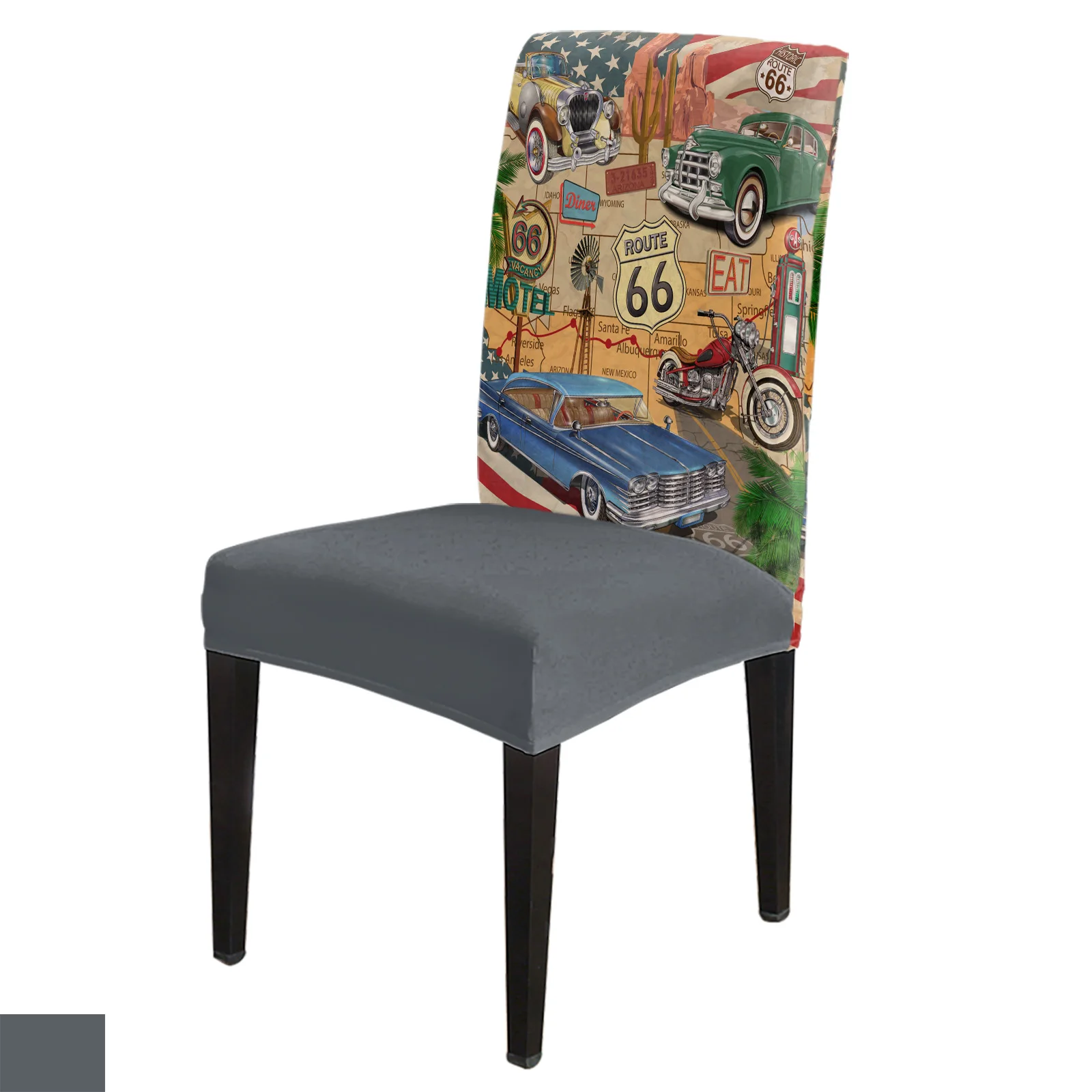 Retro Route 66 Poster Tablecloth Kitchen Rectangular Dining Table Waterproof Sofa Coffee Mat | Дом и сад