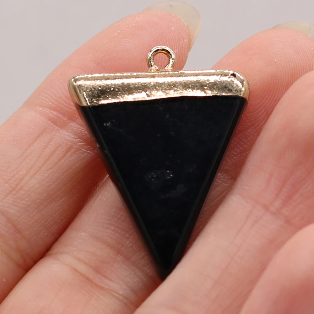 Натуральный камень розовый кварц опал треугольник подвеска для ювелирных