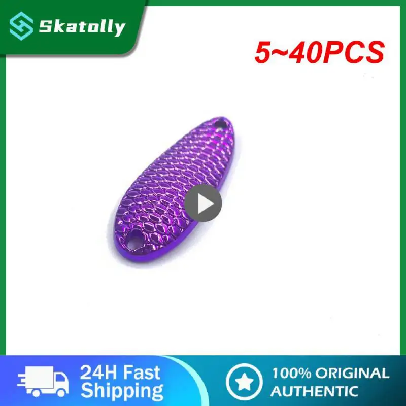 

5~40PCS Micro Fishing Sequins Horse Mouth Sequin Luya Bait Spoon Fake Bait Without Hook Fishing Lure Accessories