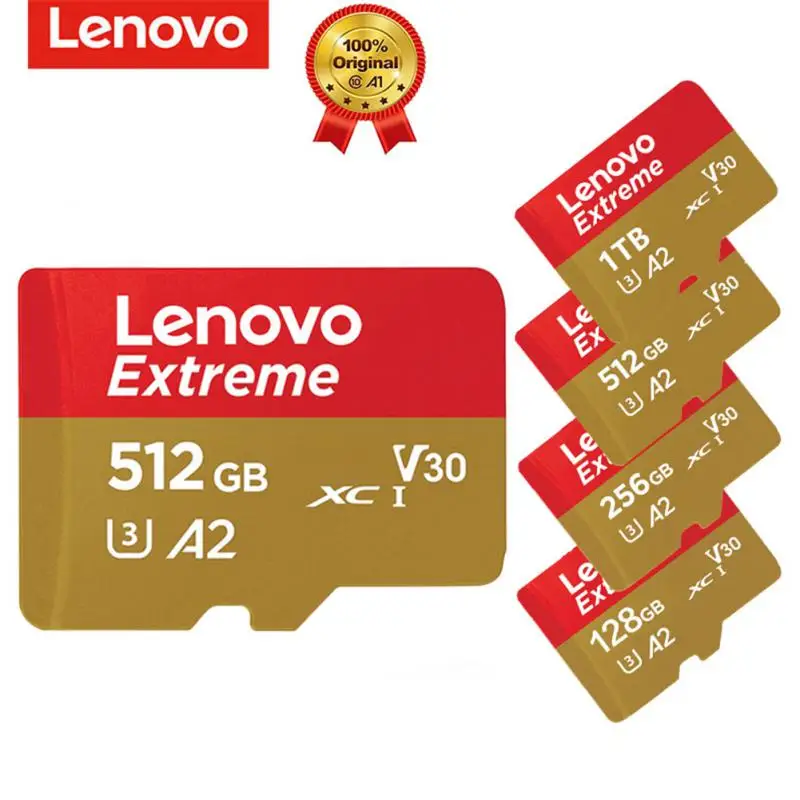 

Lenovo High speed SD/TF Flash Memory Card 2TB 1TB 512GB 256GB 128GB 64GB Class 10 Waterproof Micro TF SD Card For Phone Camera