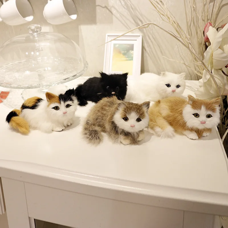 

Simulation animal small lying cat decoration static toy model photography window props children's early education cognition