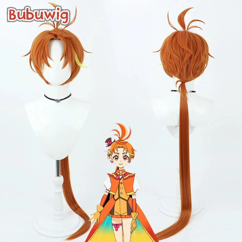 Парик для косплея Yuunagi Tsubasa Bubuwig синтетические волосы 120 см длинный оранжевый
