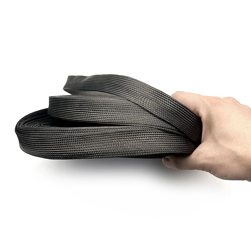 Рукава 4-40 мм плотно прилегающие черные плетеные Гибкие из углеродного волокна