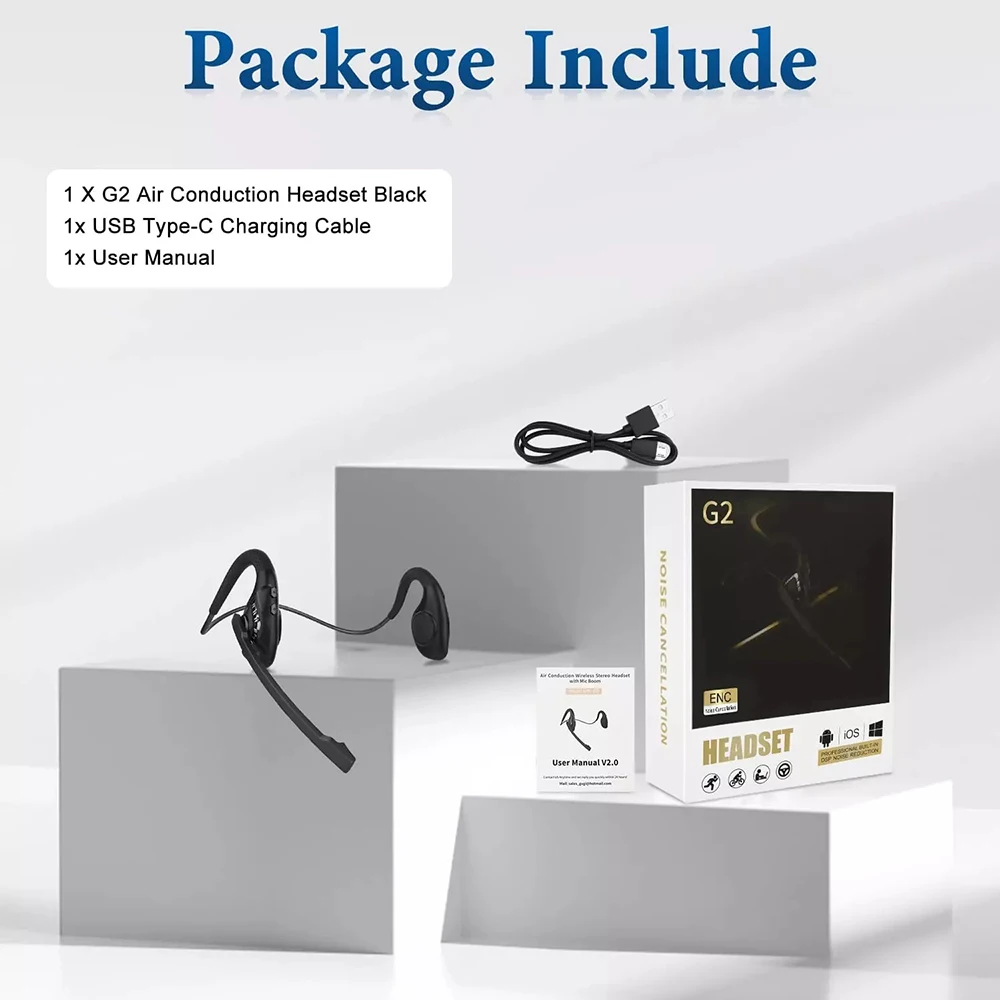 Беспроводные Bluetooth 5.2 гарнитура с микрофоном