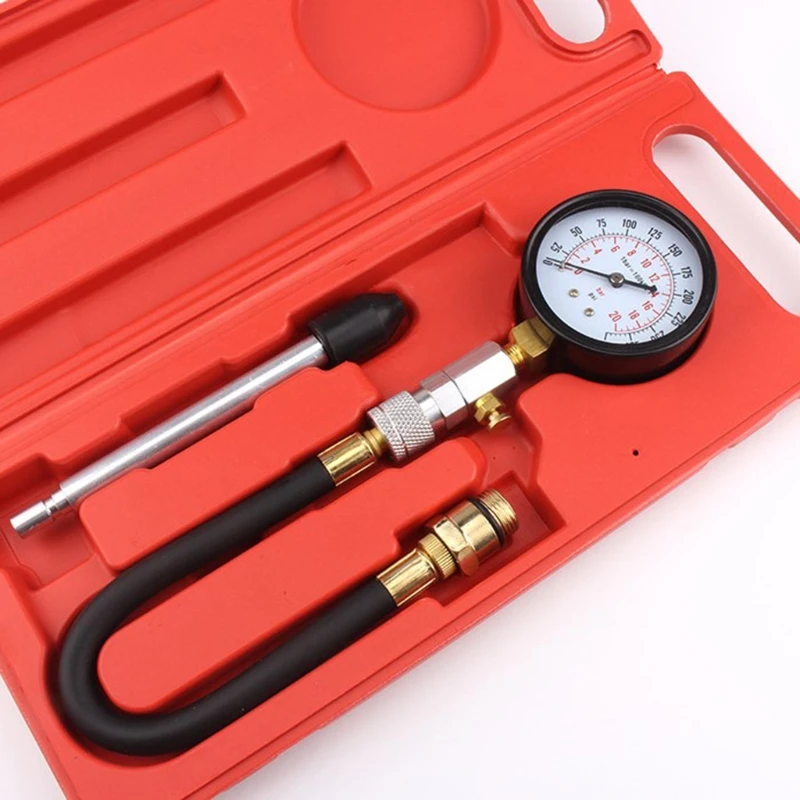 

Compression Tester Kit Small Engine Cylinder Test Pressure Gauge Tool Set Testing Motorcycle Car Automobile M4YD