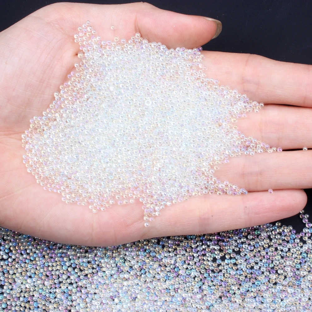 

Aurora Caviar Nail Art Charm Glass Caviar Beads Tiny 3D Micro Pixie Mermaid Nails Art Manicure Decoration DIY Tool Ball Nail Art