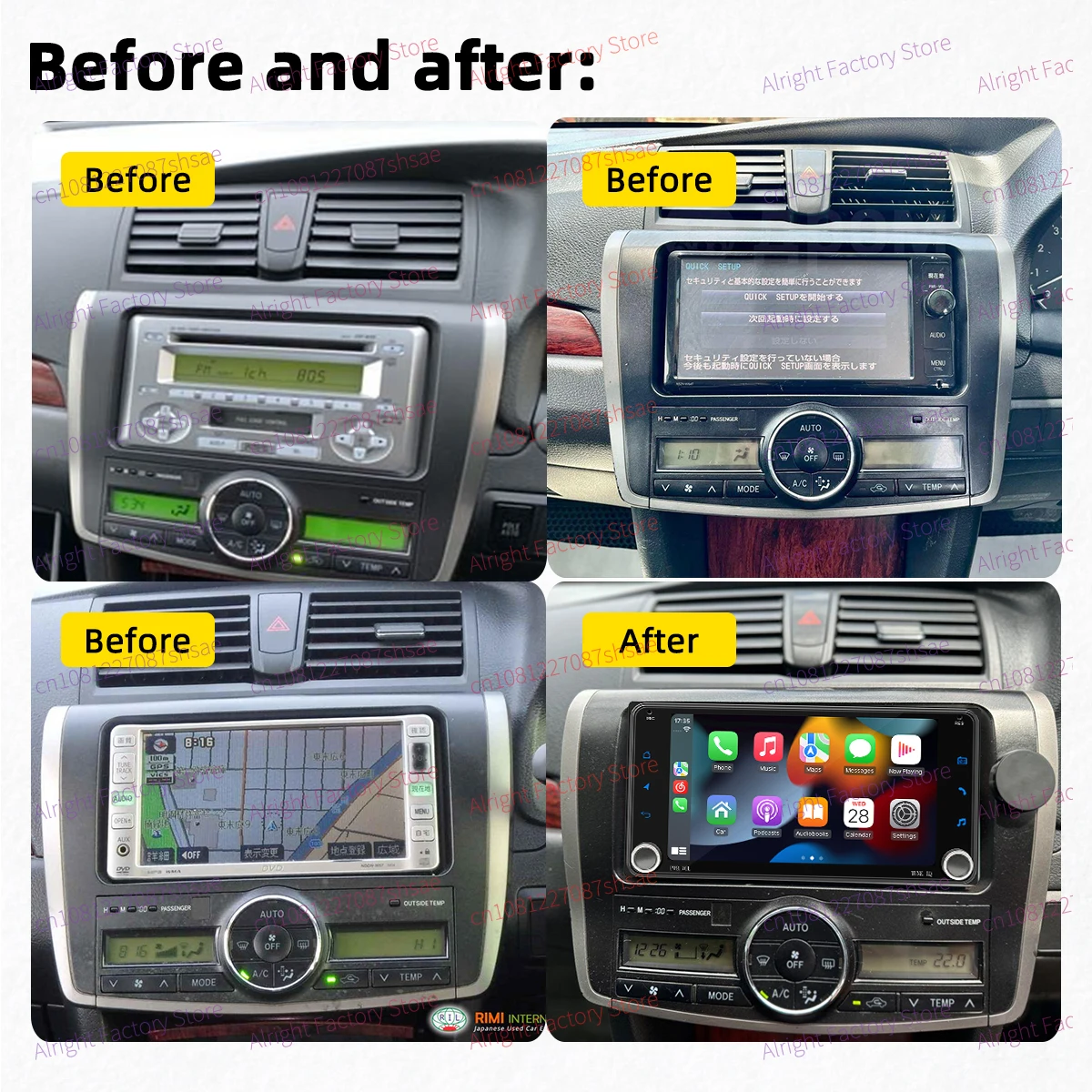 7-дюймовый экран беспроводное авторадио Carplay 2 Din Android радио автомобильное