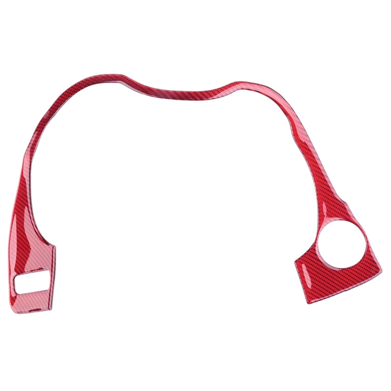 

Car Carbon Fiber Interior Dashboard Frame Cover Trim For Infiniti Q50 Q60 2014-2019 Red