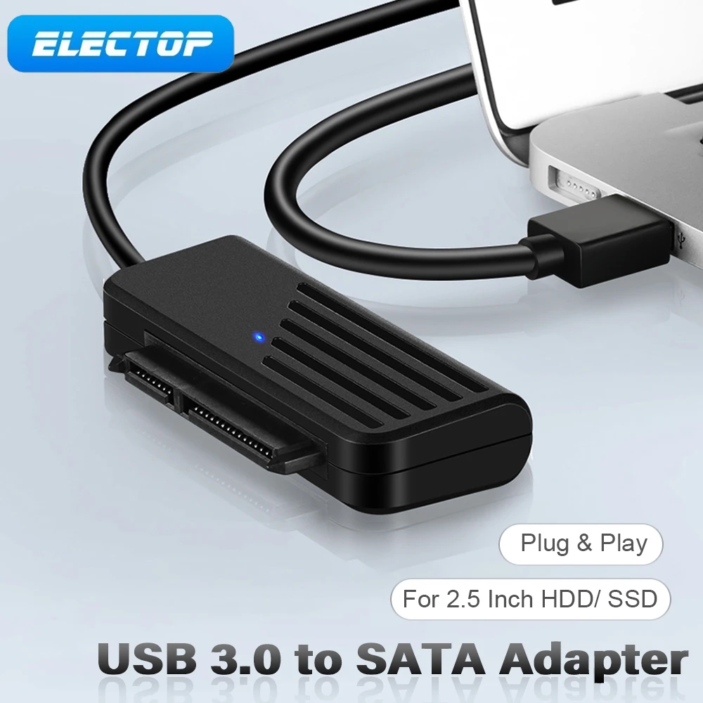 Переходник ELECTOP USB 3,0 на SATA, 5 Гбит/с, кабель USB Type-C на SATA, 2,5 дюйма, внешний жесткий диск, HDD SSD, адаптер, Конверсионный кабель
