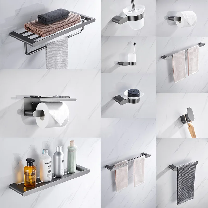 Rack Shelf Paper Holder Towel Bar Bathroom Accessories