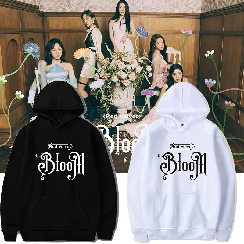 

Red Velvet Hoodies Bloom Album Hoodie Sweatshirts Kpop Autumn Winter Hoodies for Men Women